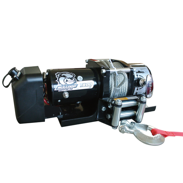 Bulldog Winch 7800lb Trailer Winch, 47.5' Wire Rope, Roller Frld, Mnt Plate 10031